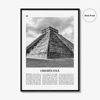 Chichen Itza Print Black and White, Chichen Itza Wall Art, Chichén Itzá Poster, Chichén Itzá Photo, Chichén Itzá Wall Décor, Mexico