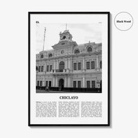 Chiclayo Print Black and White, Chiclayo Wall Art, Chiclayo Poster, Chiclayo Photo, Chiclayo Wall Décor, Chiclayo Map, Peru