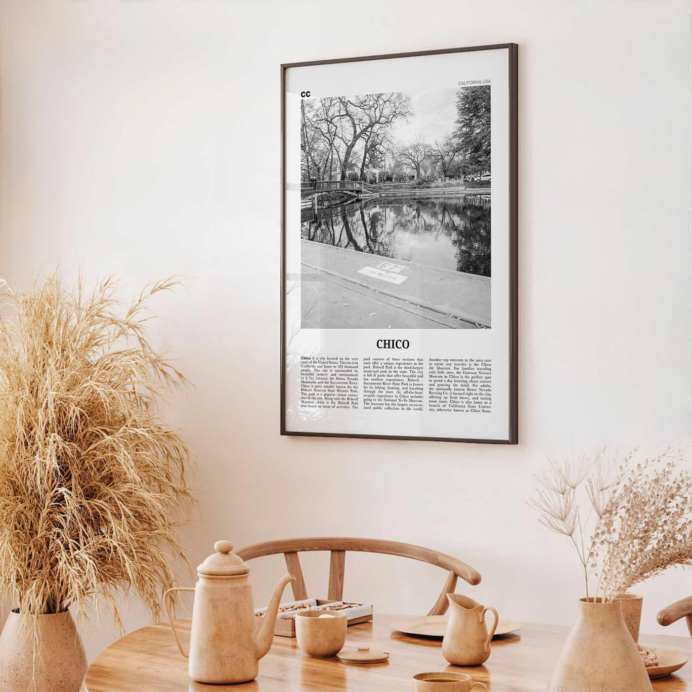Chico Print Black and White, Chico Wall Art, Chico Poster, Chico Photo, Chico Wall Décor, California, USA, United States
