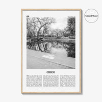 Chico Print Black and White, Chico Wall Art, Chico Poster, Chico Photo, Chico Wall Décor, California, USA, United States