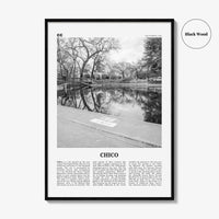 Chico Print Black and White, Chico Wall Art, Chico Poster, Chico Photo, Chico Wall Décor, California, USA, United States