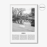 Chico Print Black and White, Chico Wall Art, Chico Poster, Chico Photo, Chico Wall Décor, California, USA, United States