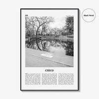 Chico Print Black and White, Chico Wall Art, Chico Poster, Chico Photo, Chico Wall Décor, California, USA, United States
