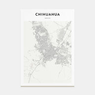 Chihuahua Map Portrait Poster