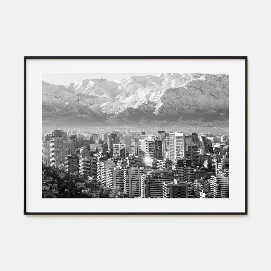 Chile Landscape B&W Poster