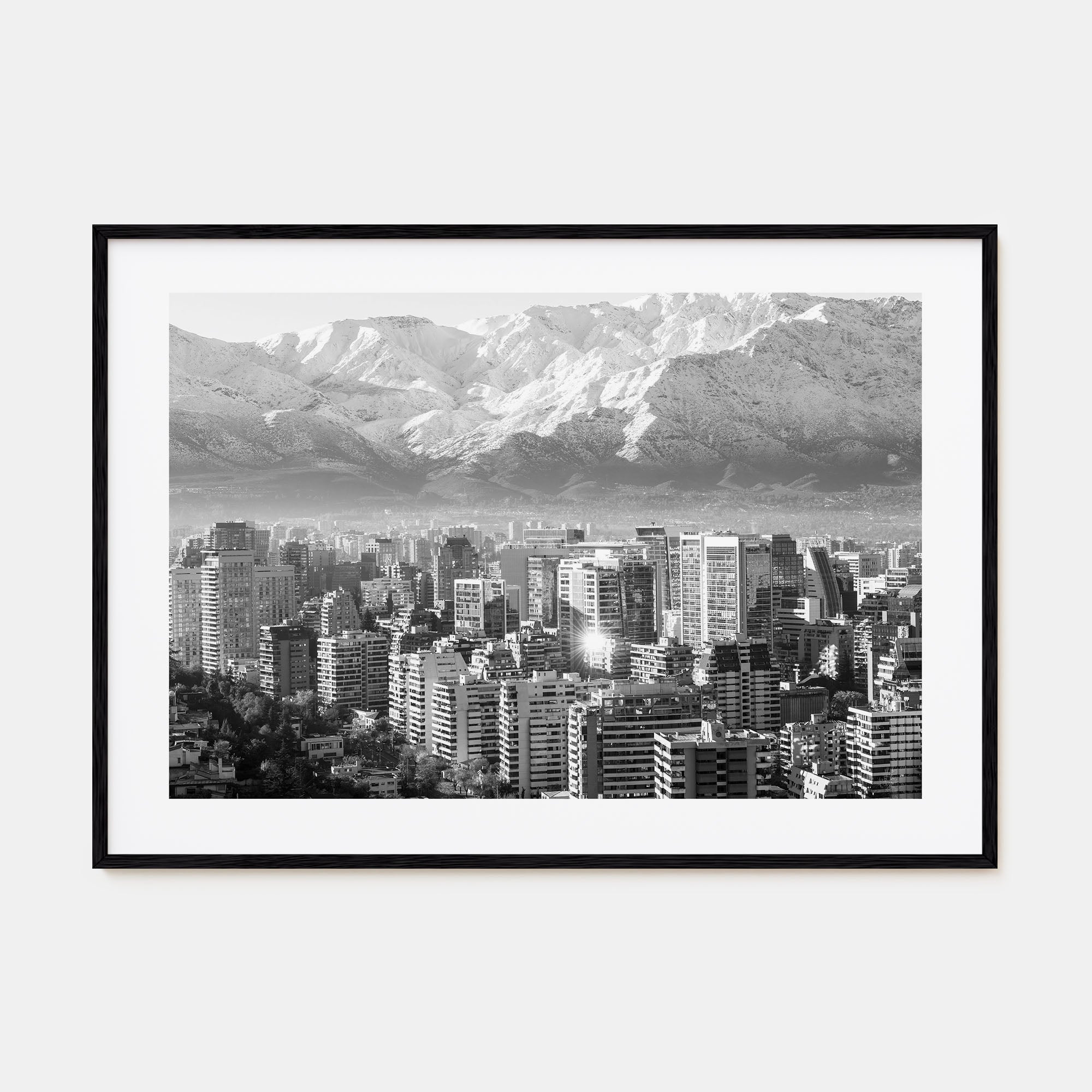 Chile Landscape B&W Poster