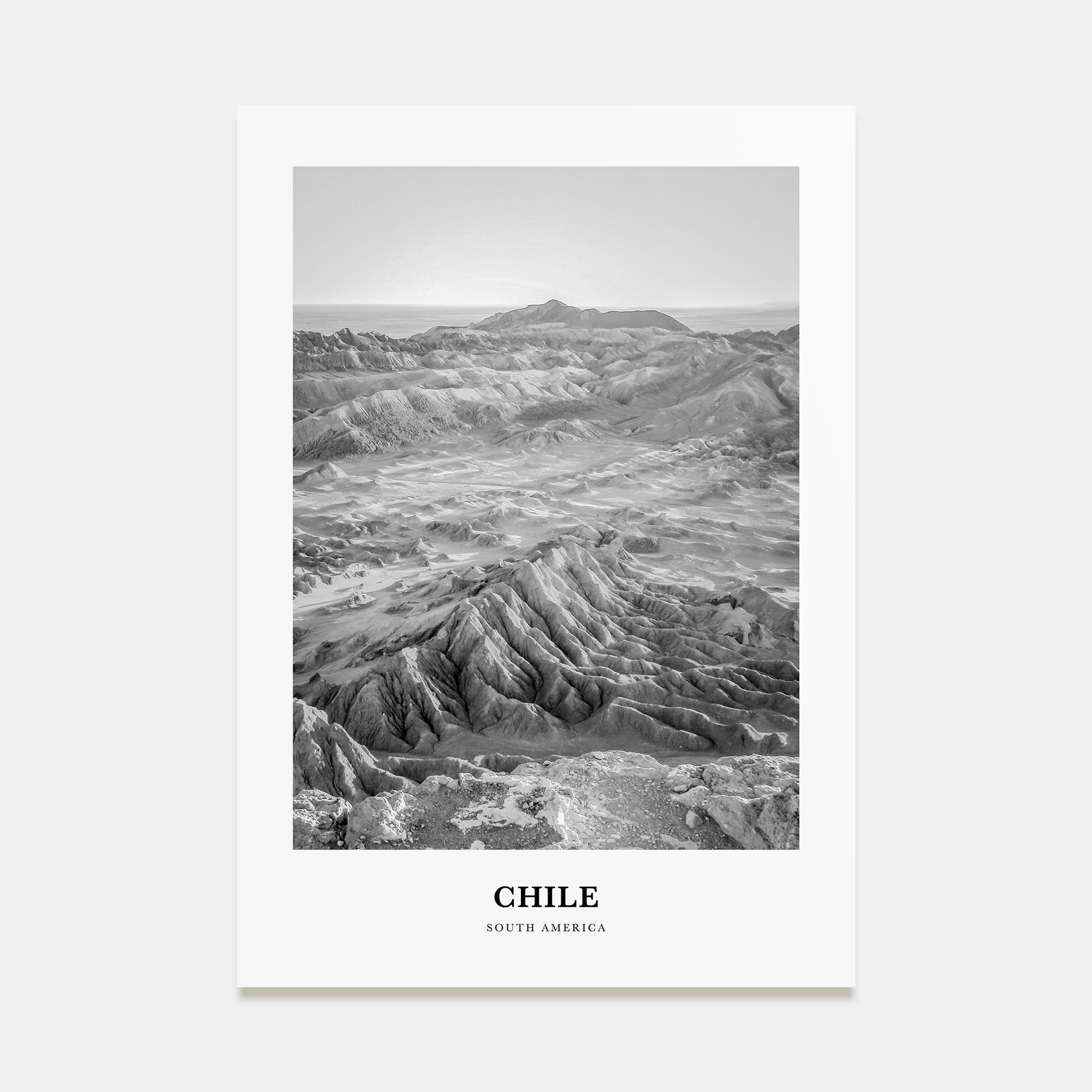 Chile Portrait B&W No 2 Poster