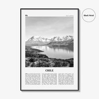 Chile Print Black and White No 1, Chile Wall Art, Chile Poster, Chile Photo, Chile Wall Decor, Country Art Print, Santiago, America