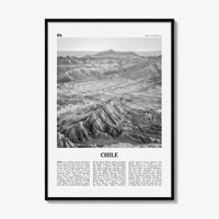 Chile Print Black and White No 2, Chile Wall Art, Chile Poster, Chile Photo, Chile Wall Decor, Country Art Print, Santiago, America