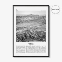 Chile Print Black and White No 2, Chile Wall Art, Chile Poster, Chile Photo, Chile Wall Decor, Country Art Print, Santiago, America