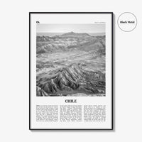 Chile Print Black and White No 2, Chile Wall Art, Chile Poster, Chile Photo, Chile Wall Decor, Country Art Print, Santiago, America