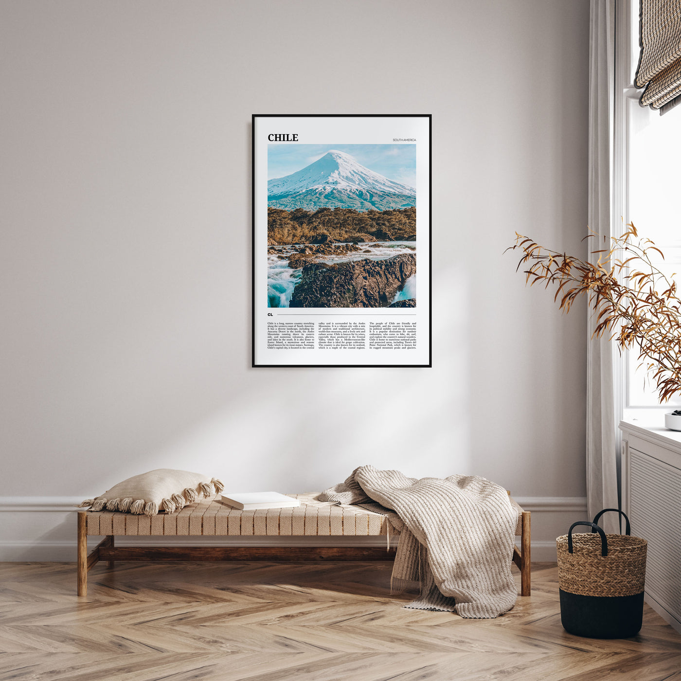 Chile Travel Color Poster