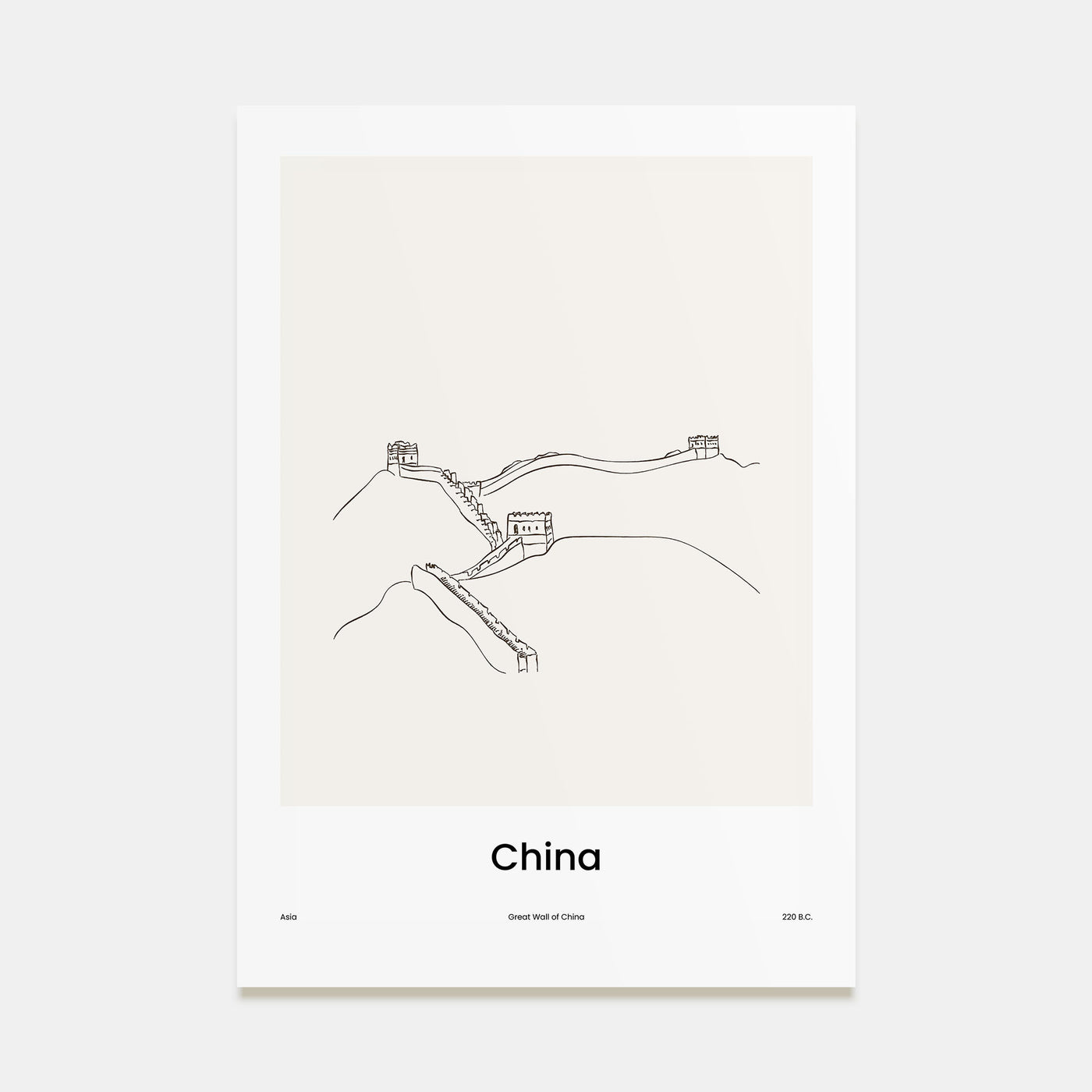 China Drawn Poster