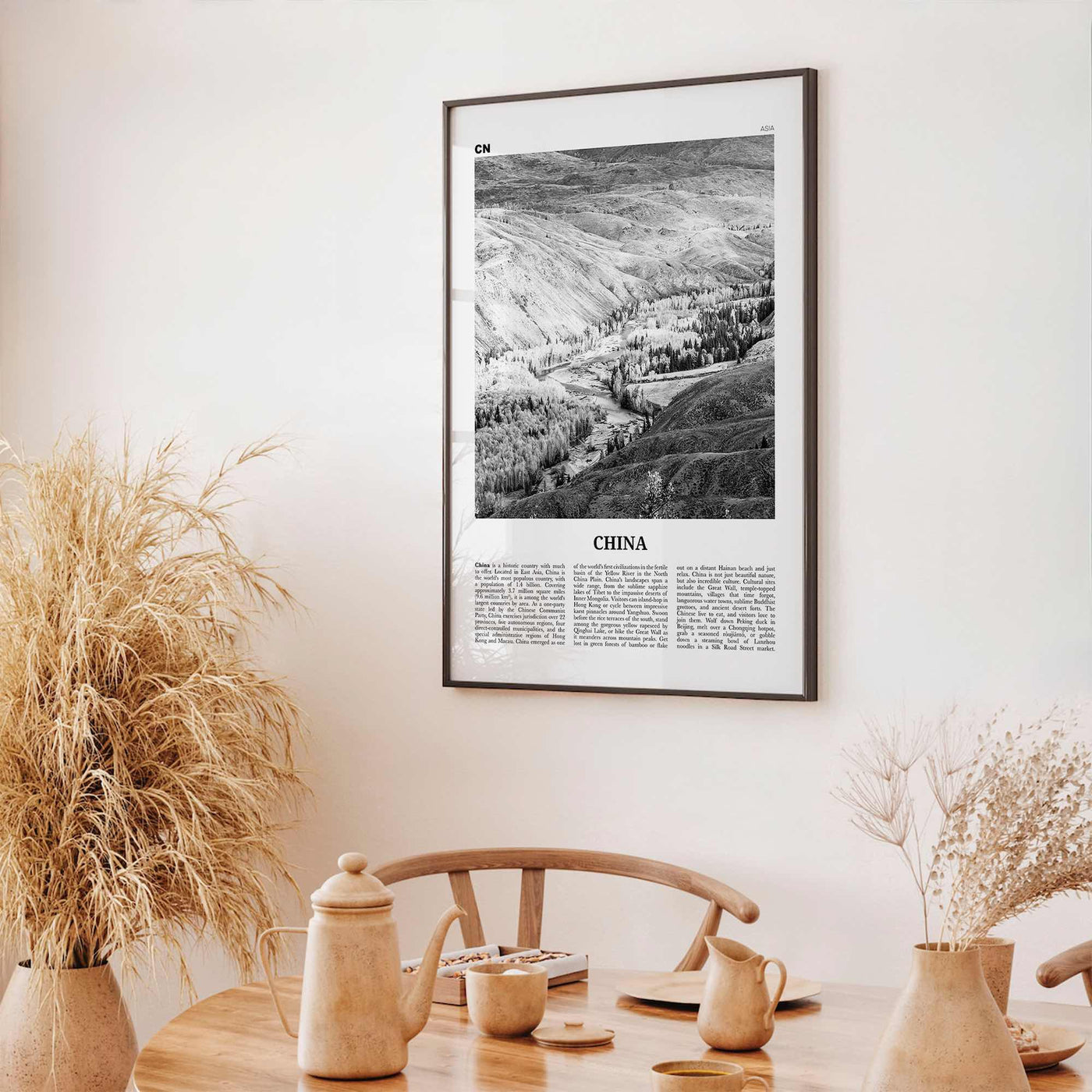 China Print Black and White No 2, China Wall Art, China Poster, China Photo, China Wall Decor, 中国 中华人民共和国, PRC, People's Republic of China