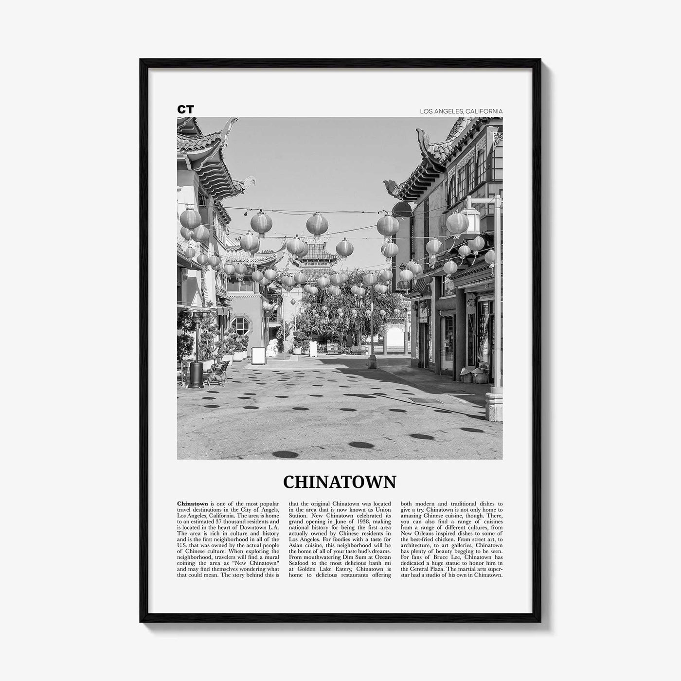 Chinatown Print Black and White Los Angeles, Chinatown Wall Art, Chinatown Poster, Chinatown Photo, Chinatown Wall Décor, California, USA