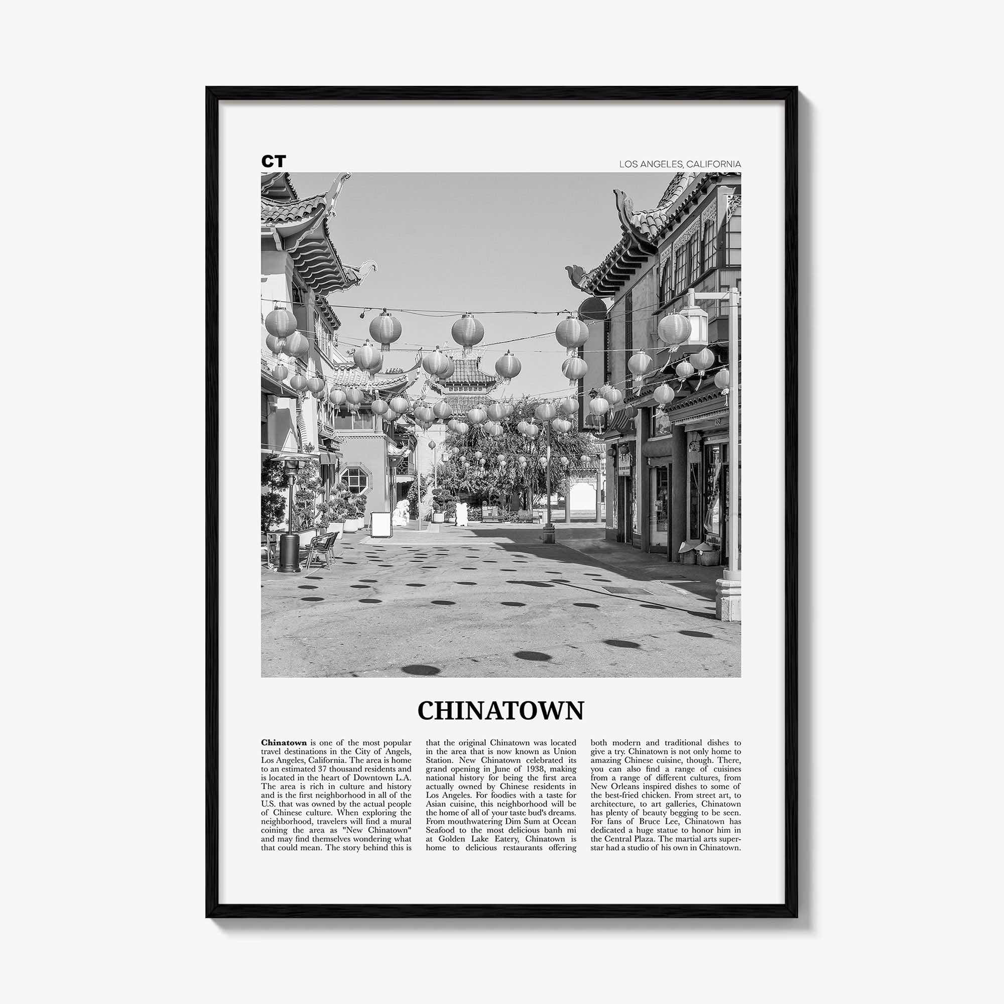Chinatown Print Black and White Los Angeles, Chinatown Wall Art, Chinatown Poster, Chinatown Photo, Chinatown Wall Décor, California, USA