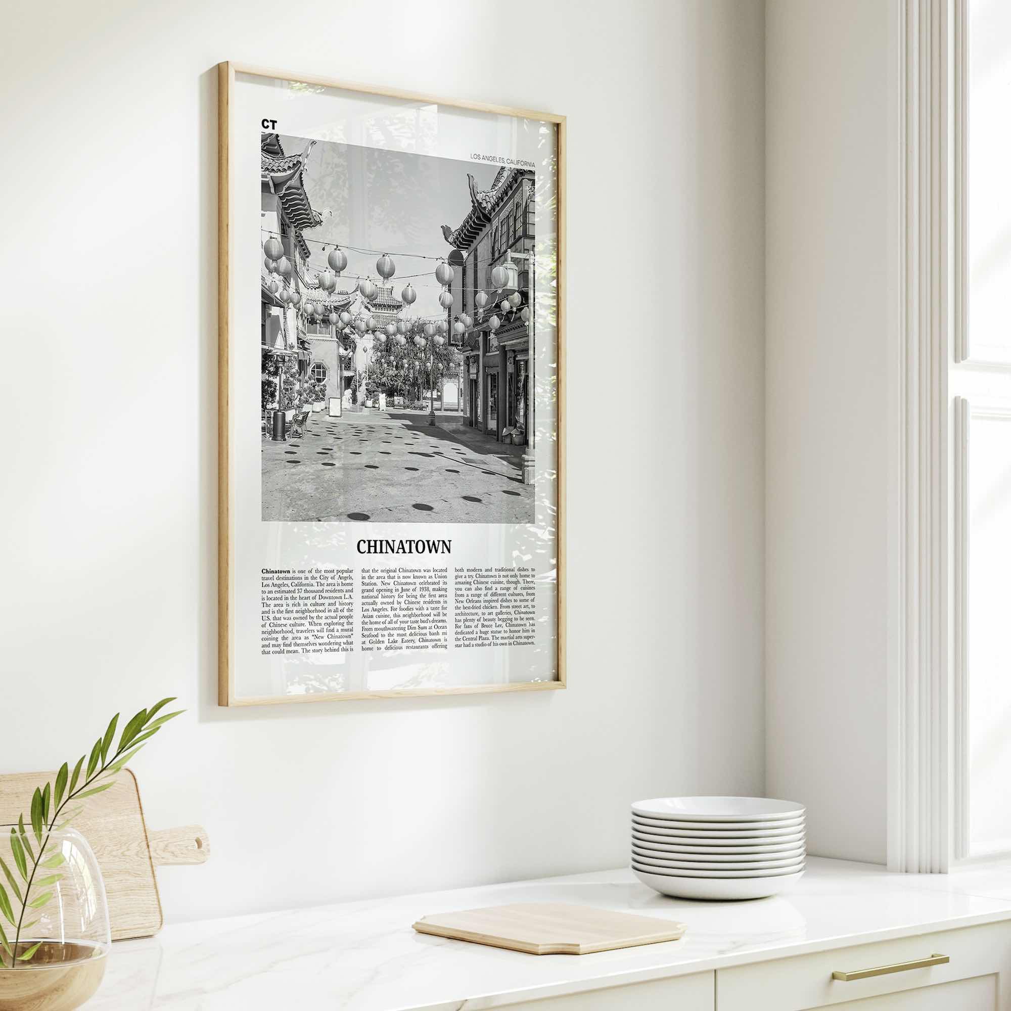 Chinatown Print Black and White Los Angeles, Chinatown Wall Art, Chinatown Poster, Chinatown Photo, Chinatown Wall Décor, California, USA