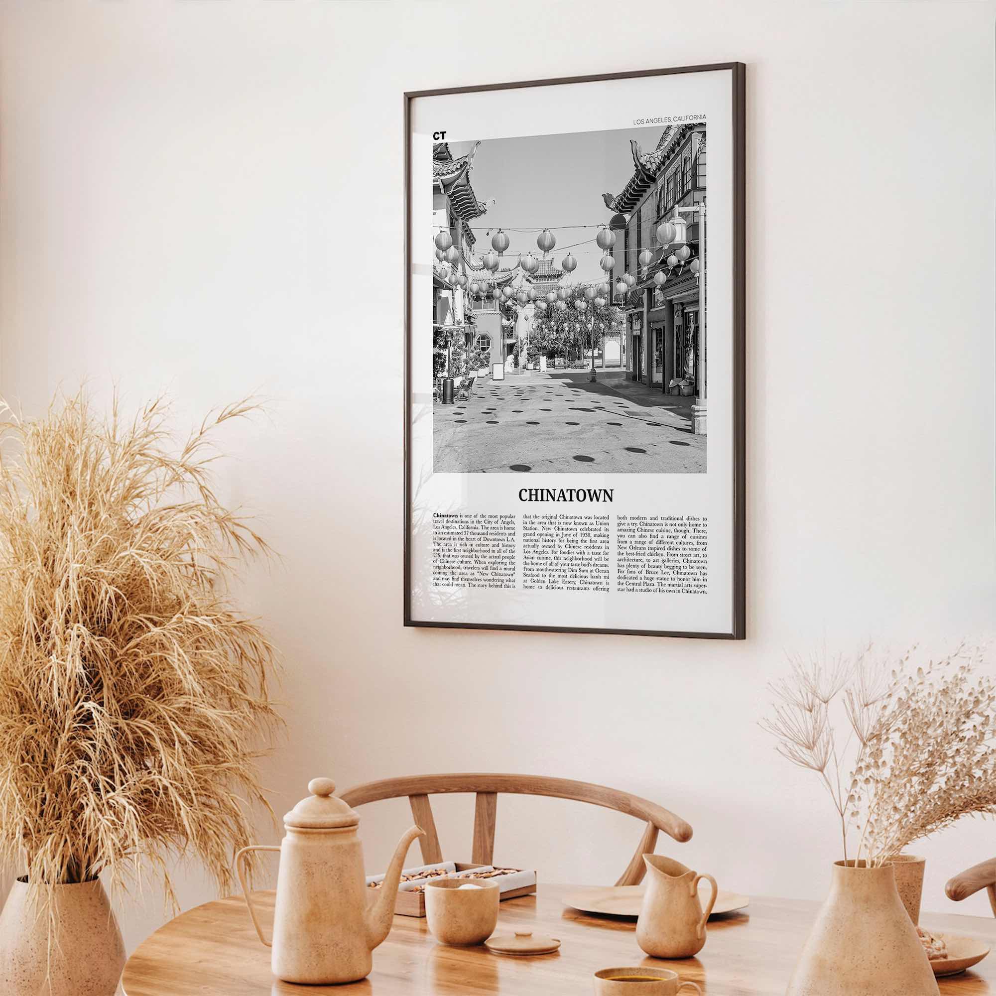 Chinatown Print Black and White Los Angeles, Chinatown Wall Art, Chinatown Poster, Chinatown Photo, Chinatown Wall Décor, California, USA