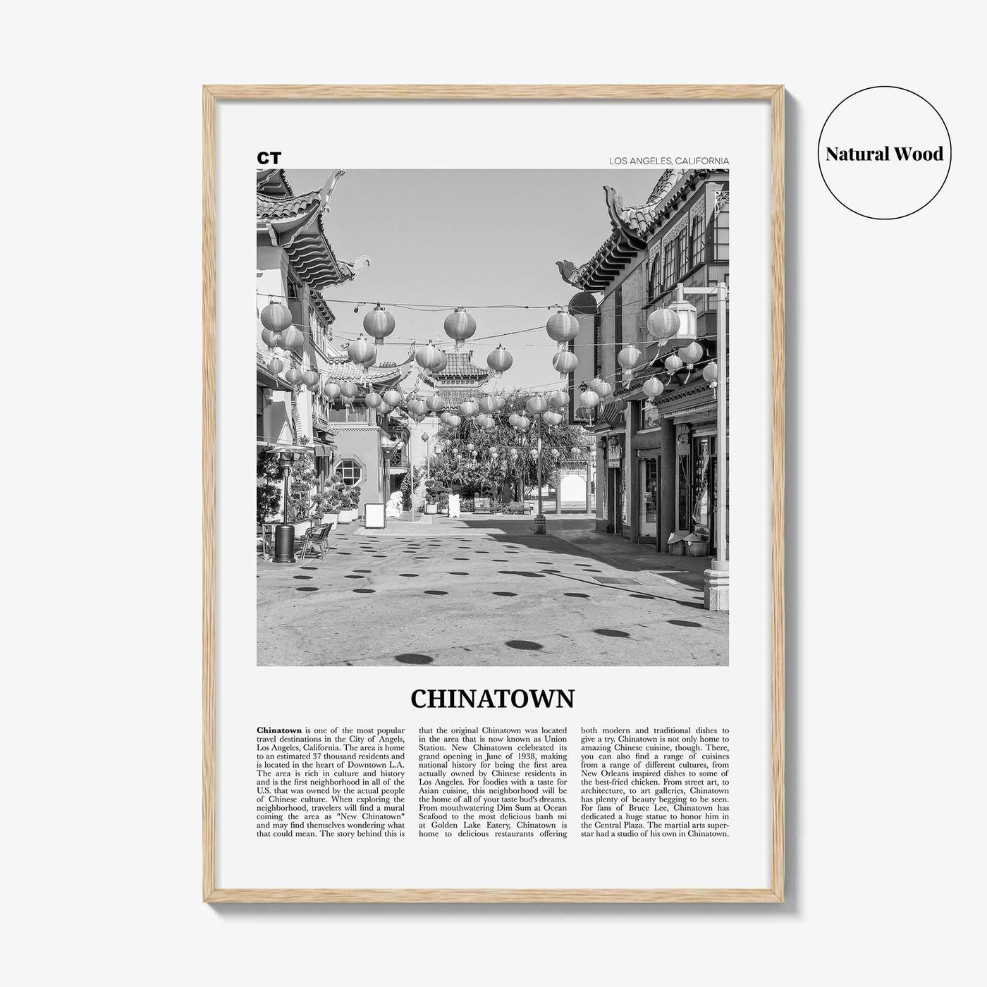 Chinatown Print Black and White Los Angeles, Chinatown Wall Art, Chinatown Poster, Chinatown Photo, Chinatown Wall Décor, California, USA