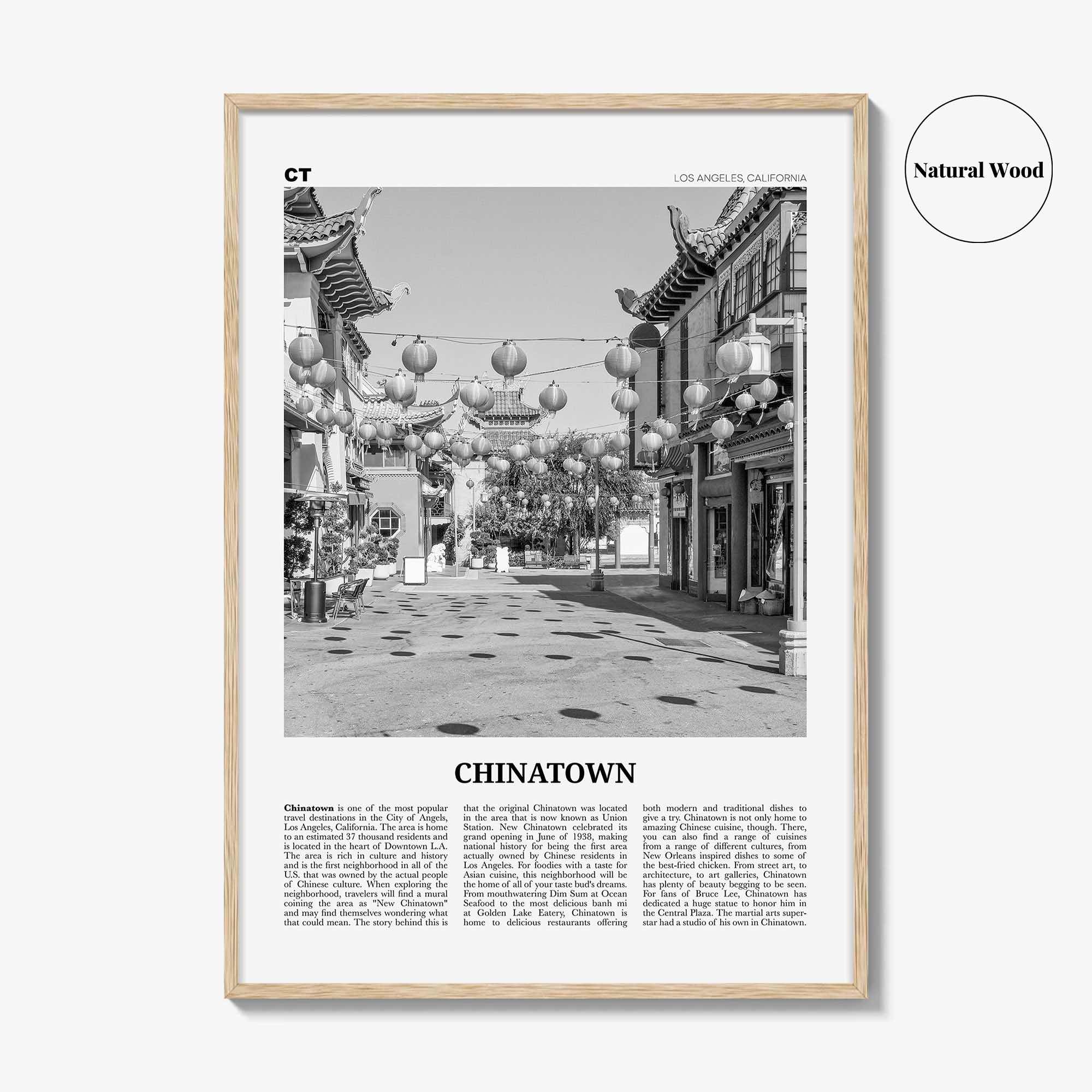 Chinatown Print Black and White Los Angeles, Chinatown Wall Art, Chinatown Poster, Chinatown Photo, Chinatown Wall Décor, California, USA