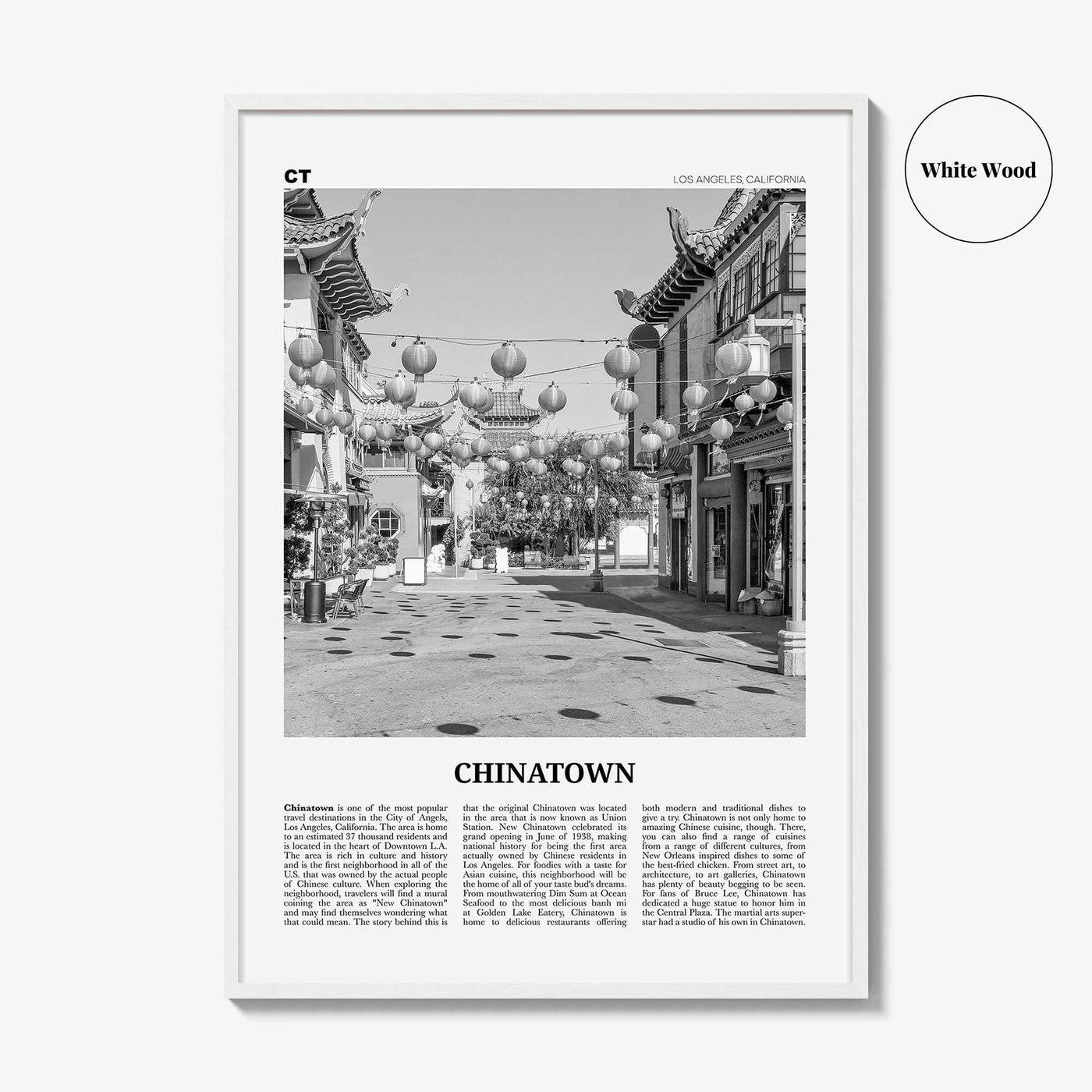 Chinatown Print Black and White Los Angeles, Chinatown Wall Art, Chinatown Poster, Chinatown Photo, Chinatown Wall Décor, California, USA