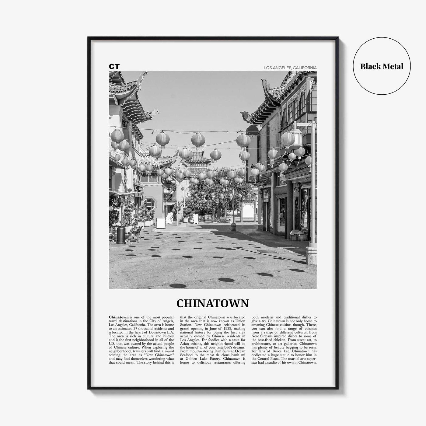 Chinatown Print Black and White Los Angeles, Chinatown Wall Art, Chinatown Poster, Chinatown Photo, Chinatown Wall Décor, California, USA