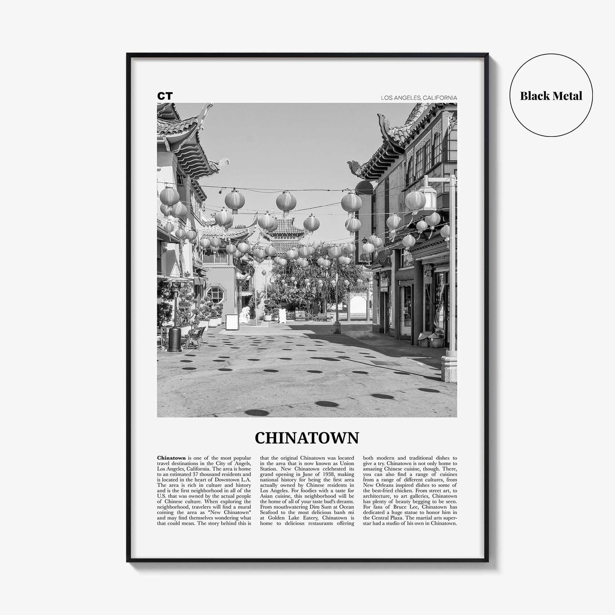 Chinatown Print Black and White Los Angeles, Chinatown Wall Art, Chinatown Poster, Chinatown Photo, Chinatown Wall Décor, California, USA