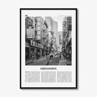 Chinatown Print Black and White New York City, Chinatown Wall Art, Chinatown Poster, Chinatown Photo, Chinatown Wall Décor, USA