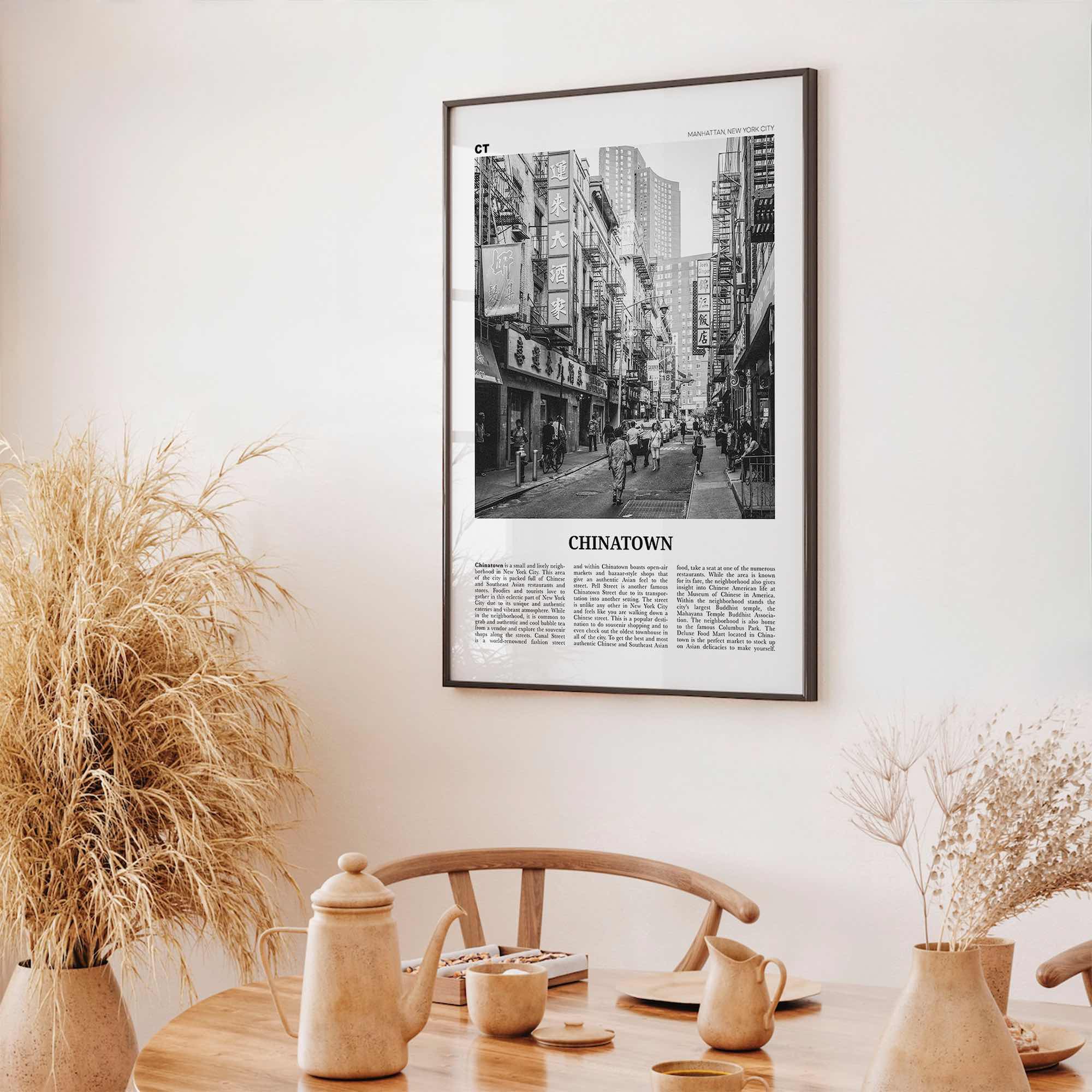 Chinatown Print Black and White New York City, Chinatown Wall Art, Chinatown Poster, Chinatown Photo, Chinatown Wall Décor, USA