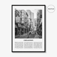 Chinatown Print Black and White New York City, Chinatown Wall Art, Chinatown Poster, Chinatown Photo, Chinatown Wall Décor, USA