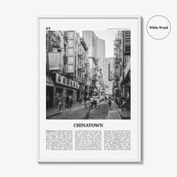Chinatown Print Black and White New York City, Chinatown Wall Art, Chinatown Poster, Chinatown Photo, Chinatown Wall Décor, USA