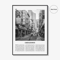 Chinatown Print Black and White New York City, Chinatown Wall Art, Chinatown Poster, Chinatown Photo, Chinatown Wall Décor, USA