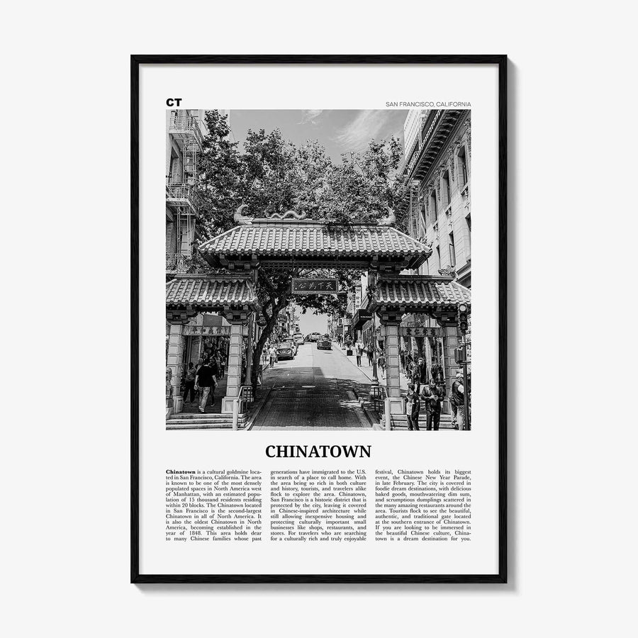 Chinatown Print Black and White San Francisco, Chinatown Wall Art, Chinatown Poster, Chinatown Photo, Chinatown Wall Décor, California, USA