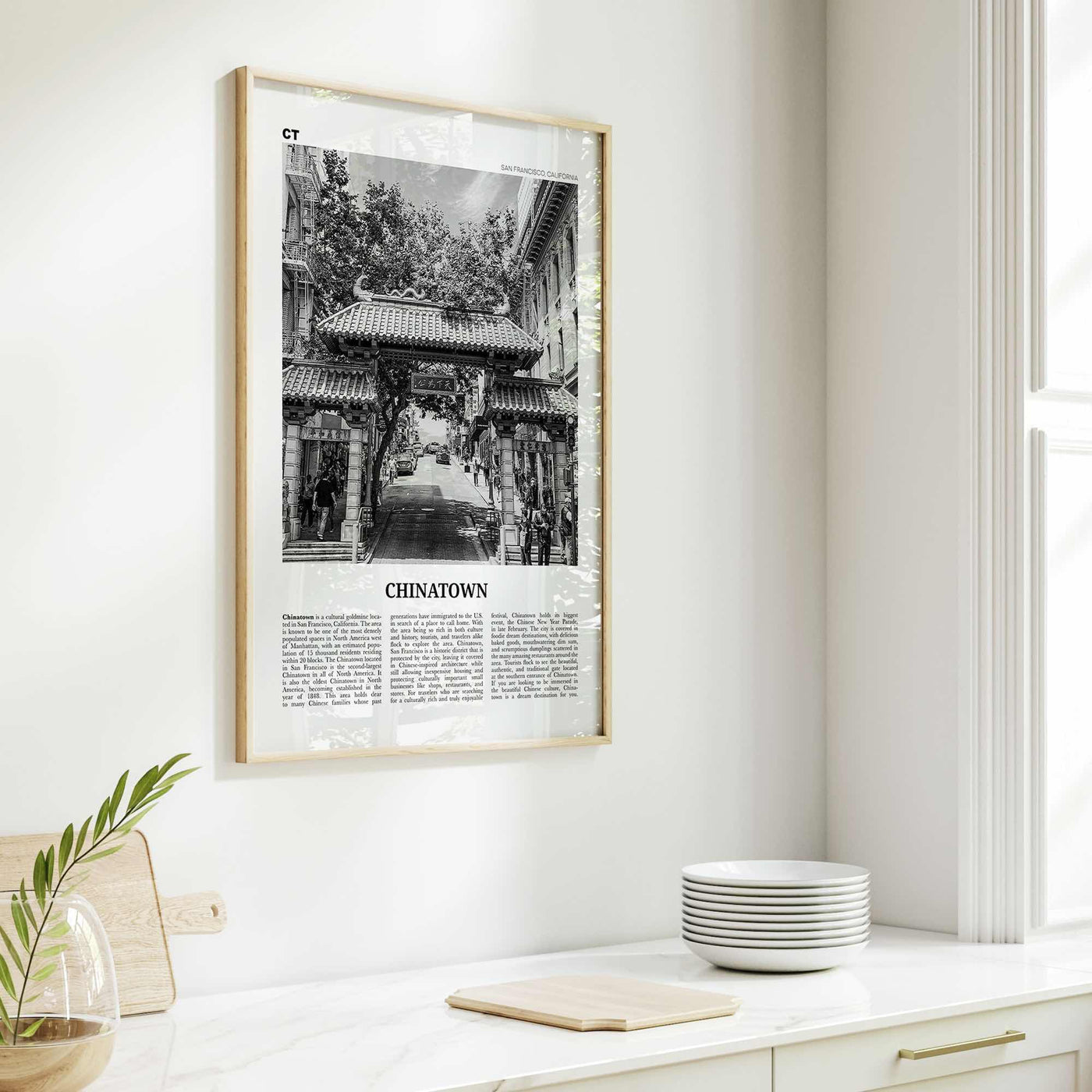 Chinatown Print Black and White San Francisco, Chinatown Wall Art, Chinatown Poster, Chinatown Photo, Chinatown Wall Décor, California, USA