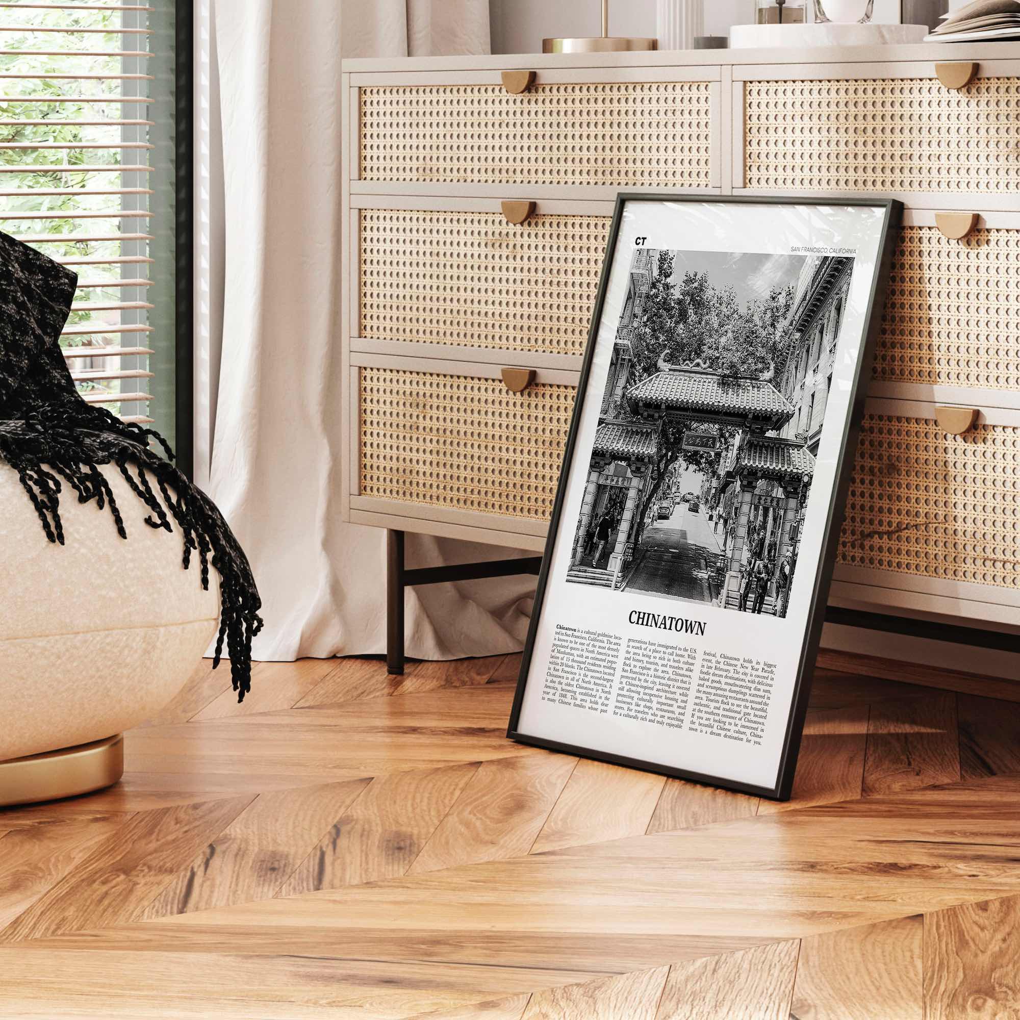 Chinatown Print Black and White San Francisco, Chinatown Wall Art, Chinatown Poster, Chinatown Photo, Chinatown Wall Décor, California, USA