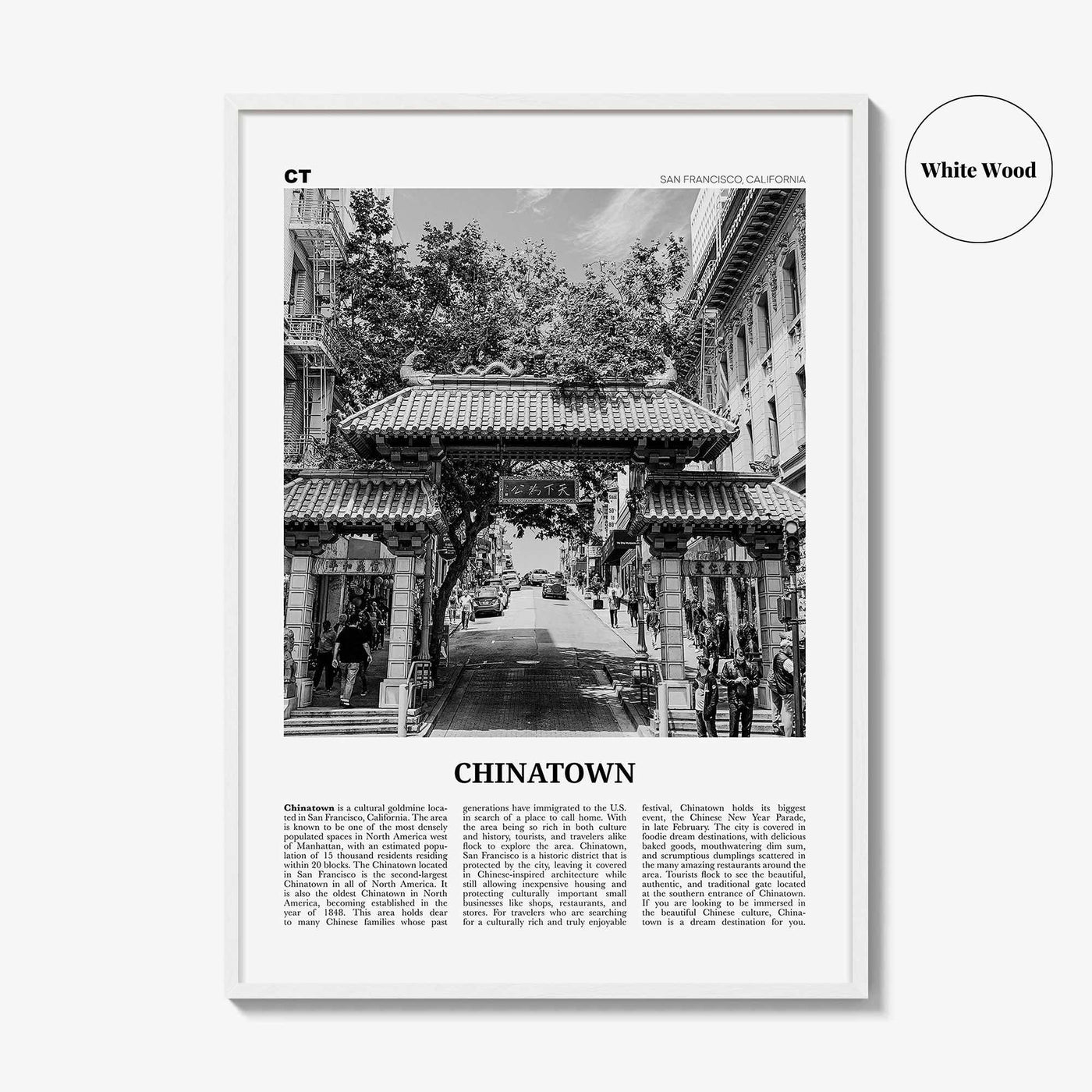 Chinatown Print Black and White San Francisco, Chinatown Wall Art, Chinatown Poster, Chinatown Photo, Chinatown Wall Décor, California, USA