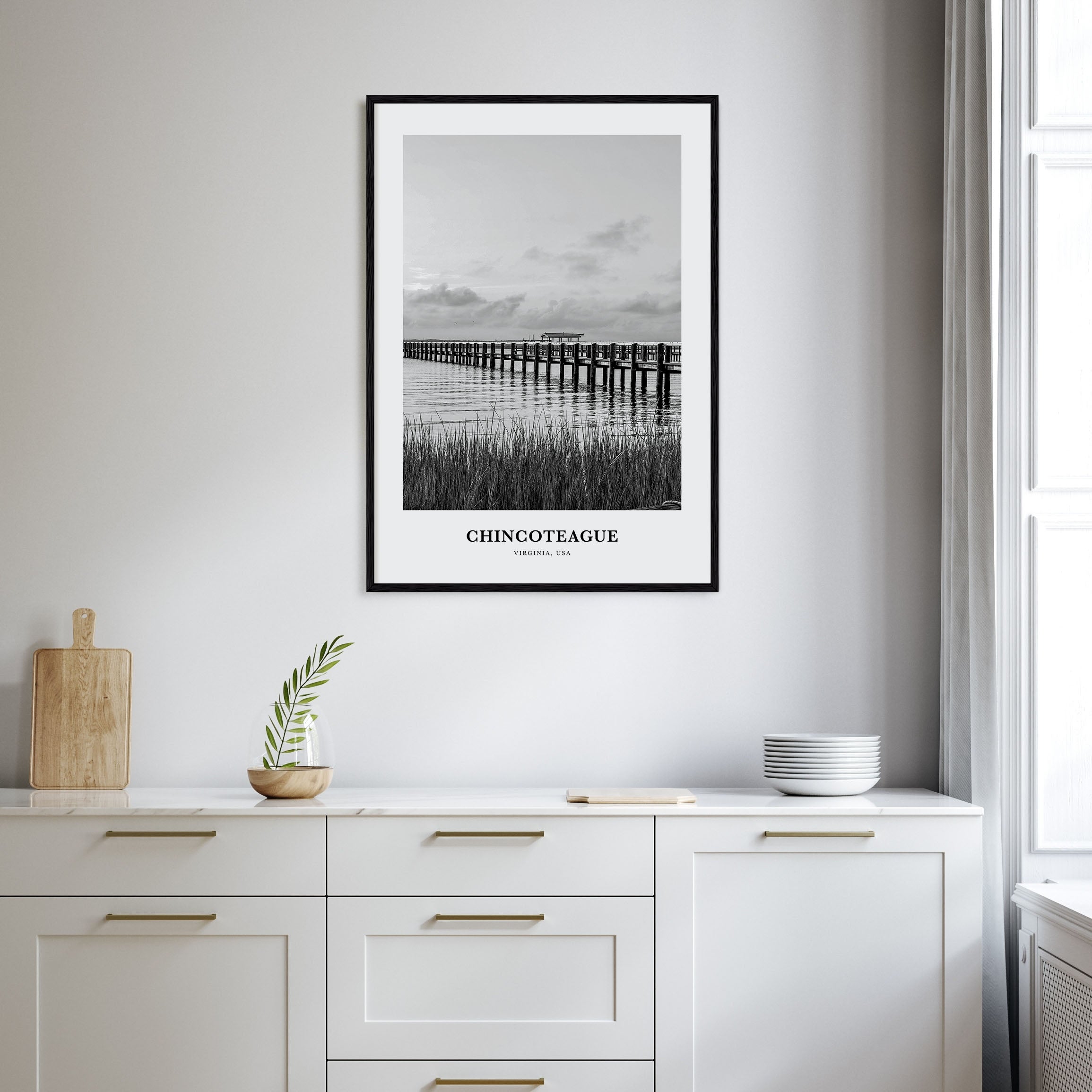 Chincoteague Portrait B&W Poster