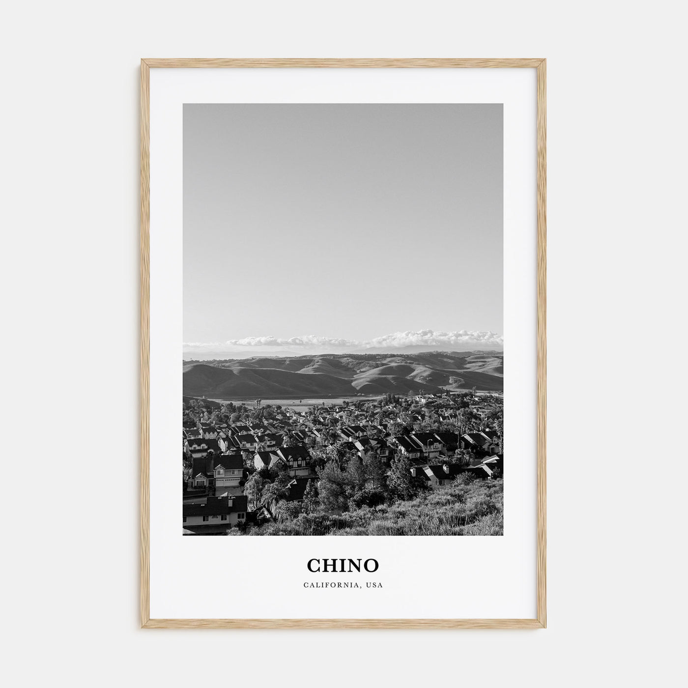 Chino Portrait B&W Poster