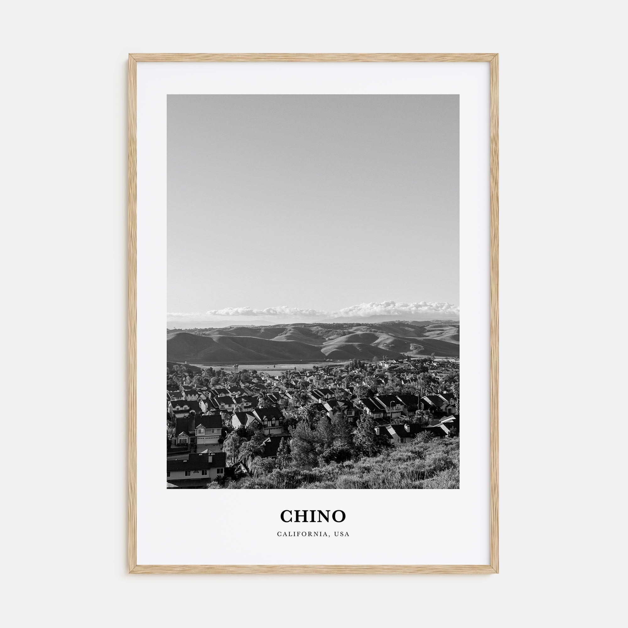 Chino Portrait B&W Poster