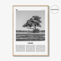 Chobe National Park Print Black and White, Chobe Wall Art, Chobe Poster, Chobe Photo, Chobe Wall Décor, Chobe Map, Botswana