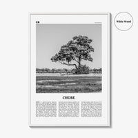 Chobe National Park Print Black and White, Chobe Wall Art, Chobe Poster, Chobe Photo, Chobe Wall Décor, Chobe Map, Botswana