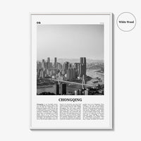 Chongqing Print Black and White, Chongqing Wall Art, Chongqing Poster, Chongqing Photo, Chongqing Wall Décor, Chongqing Map, China