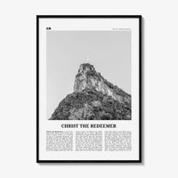 Christ the Redeemer Print Black and White, Christ the Redeemer Wall Art, Christ Poster, Christ the Redeemer Photo, Rio de Janeiro, Brazil