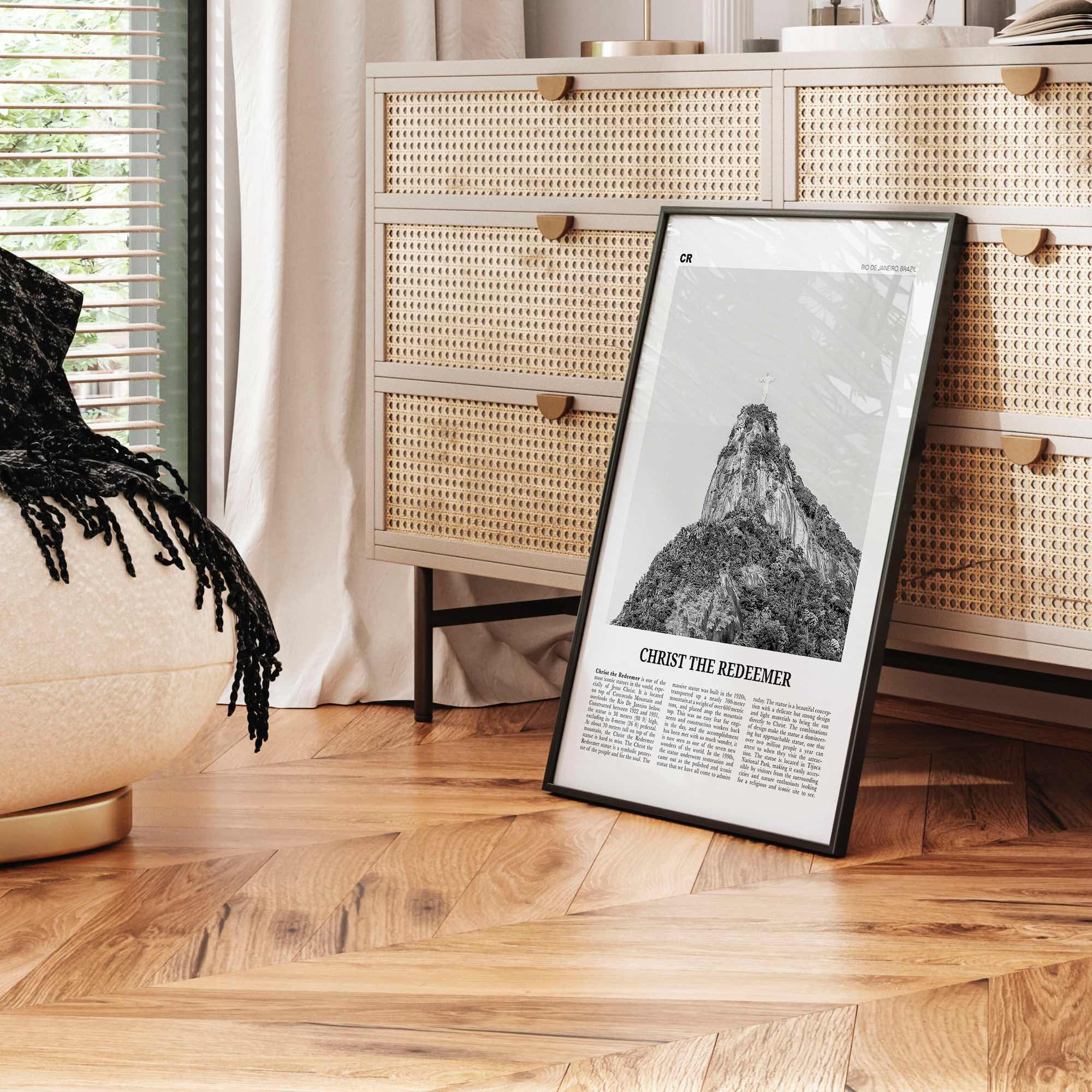 Christ the Redeemer Print Black and White, Christ the Redeemer Wall Art, Christ Poster, Christ the Redeemer Photo, Rio de Janeiro, Brazil