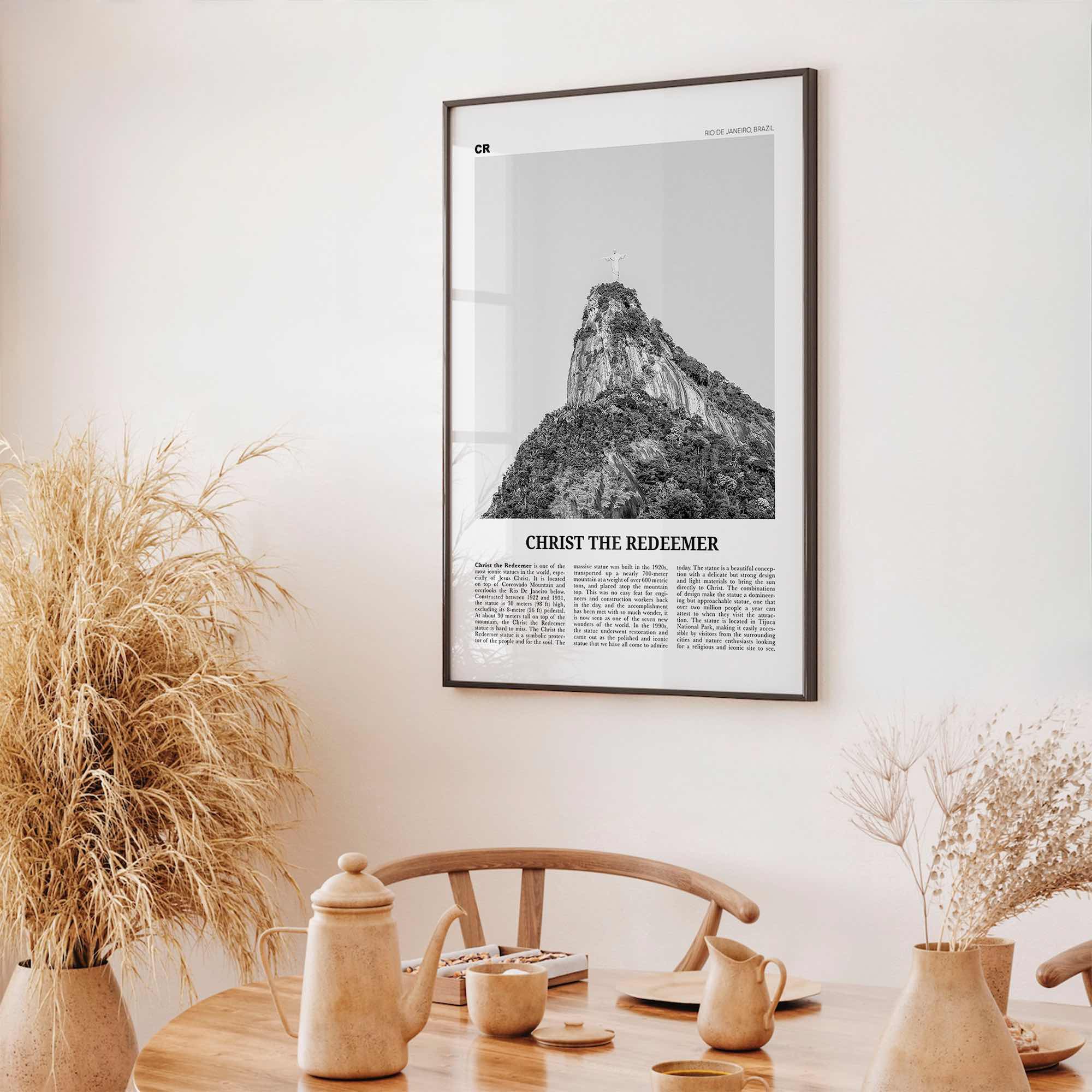 Christ the Redeemer Print Black and White, Christ the Redeemer Wall Art, Christ Poster, Christ the Redeemer Photo, Rio de Janeiro, Brazil