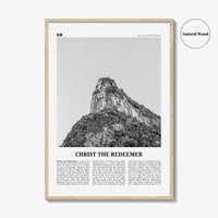 Christ the Redeemer Print Black and White, Christ the Redeemer Wall Art, Christ Poster, Christ the Redeemer Photo, Rio de Janeiro, Brazil