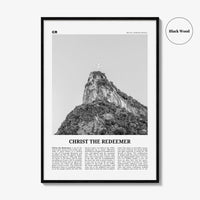 Christ the Redeemer Print Black and White, Christ the Redeemer Wall Art, Christ Poster, Christ the Redeemer Photo, Rio de Janeiro, Brazil