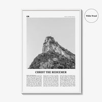 Christ the Redeemer Print Black and White, Christ the Redeemer Wall Art, Christ Poster, Christ the Redeemer Photo, Rio de Janeiro, Brazil