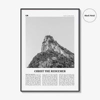 Christ the Redeemer Print Black and White, Christ the Redeemer Wall Art, Christ Poster, Christ the Redeemer Photo, Rio de Janeiro, Brazil