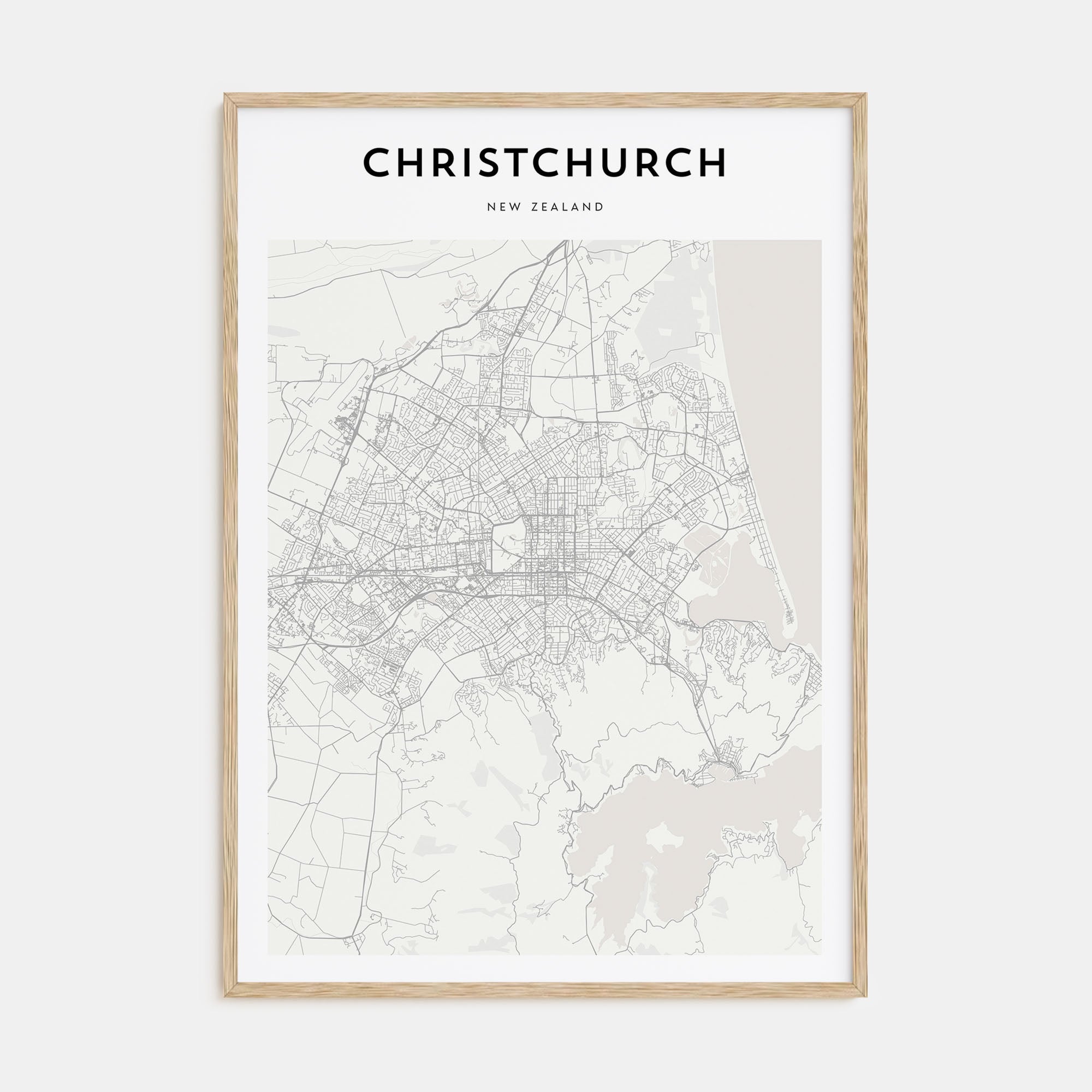 Christchurch Map Portrait Poster